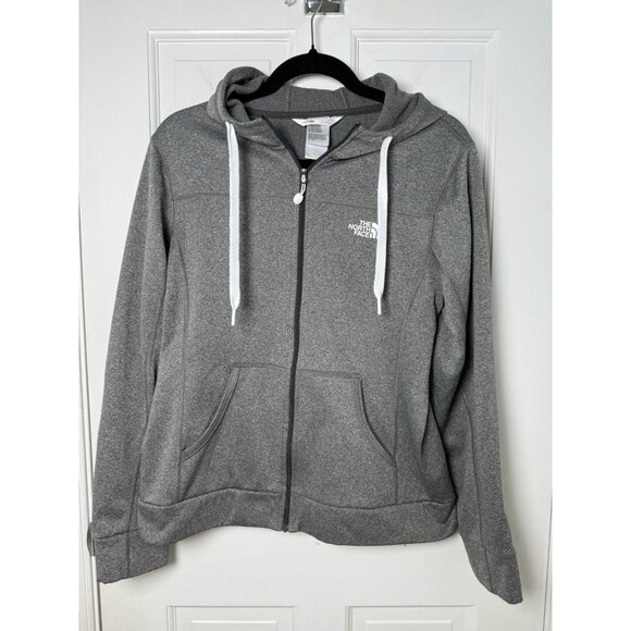 The North Face Women’s Double Knit Full Zip Hoodie Asphalt Grey Sz M - Picture 1 of 10